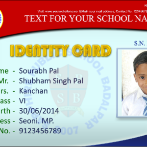 School ID Card Template