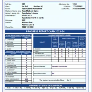 pogress-report-card-2024., Latest Progress Report Card,