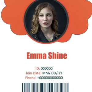 Identity Card Orange Template