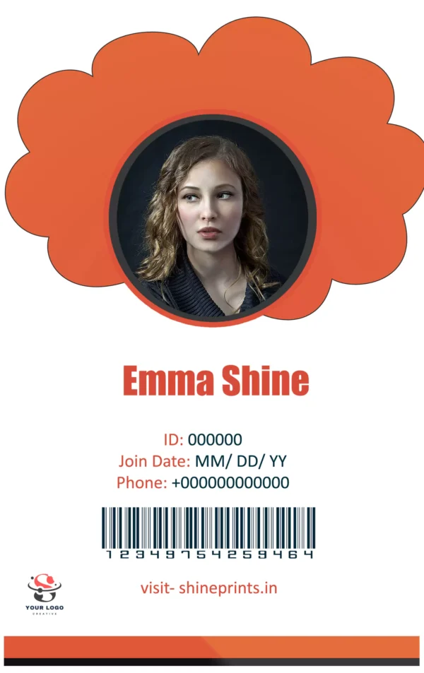 Identity Card Orange Template